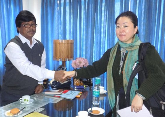 JICA official Dr. Miki  Enoki visits RD Minister. TIWN Pic Dec 9